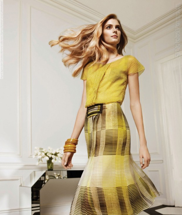 Sigrid Agren for Carolina Herrera collection (Spring Summer 2012) photoshoot