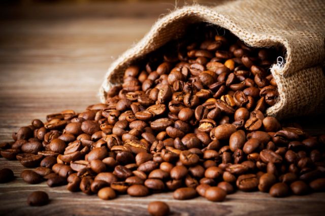 Coffee beans in the sack