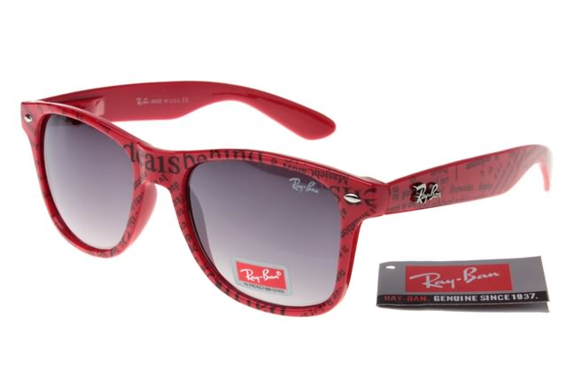 Wholesale-Ran-Ban-Rare-Print-81040-Deep-Red-Pattern-Frame-Gray-Lens-RB1294-2358