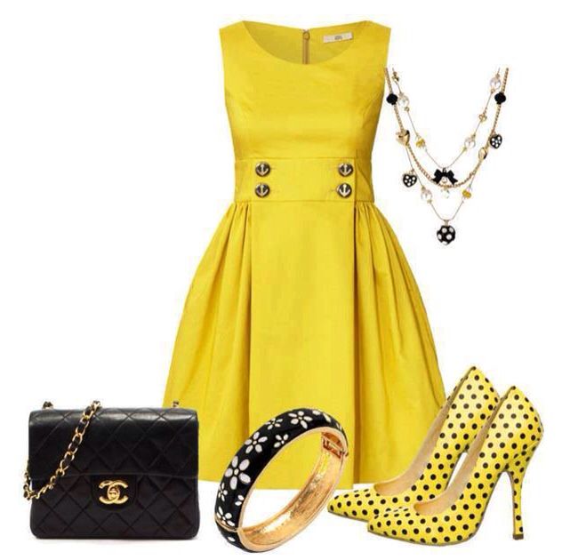 How-to-accessorize-a-yellow-dress