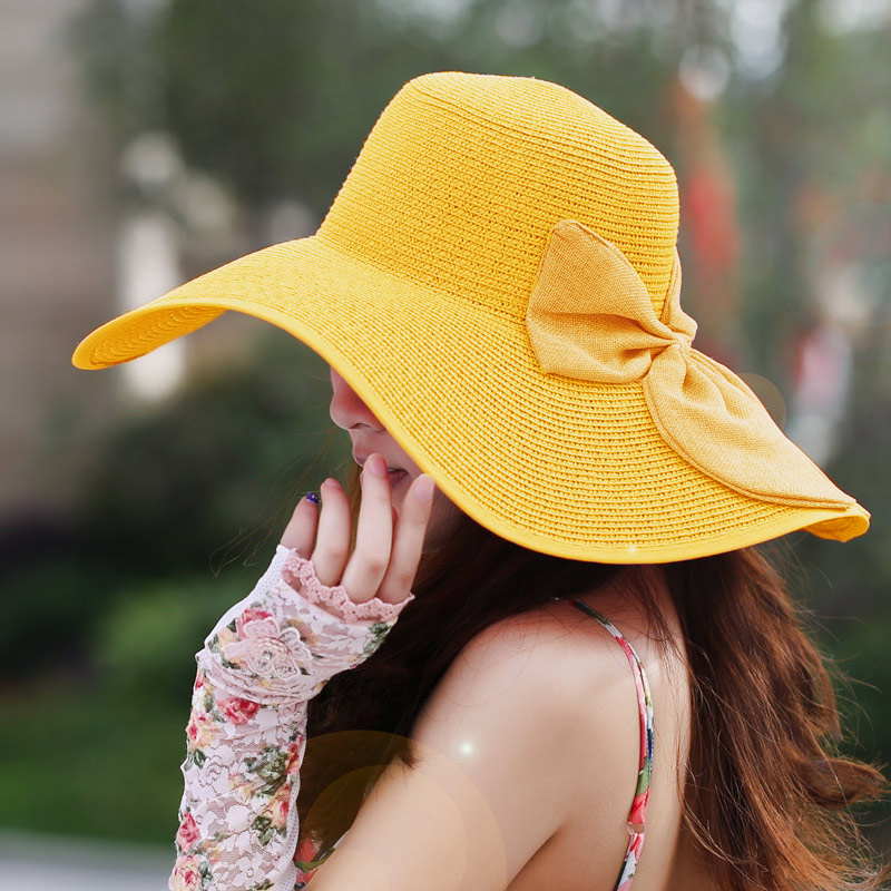 New-Fashion-Sun-Hats-For-Women-With-String-Wide-Brim-Hat-Floppy-Straw-Hats-Women-Bow